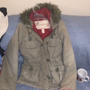 Abercrombie and Fitch Vintage 90 Hooded Jacket Coat Utility Pockets S